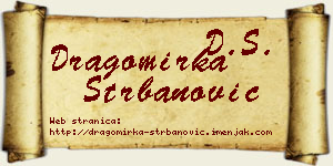 Dragomirka Štrbanović vizit kartica